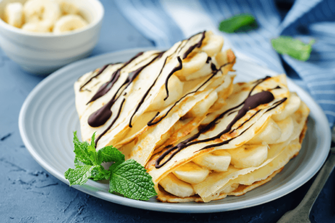 Crepes with banana