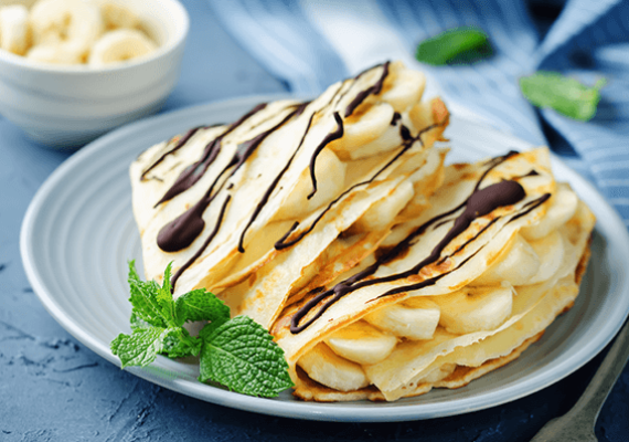 Crepes with banana